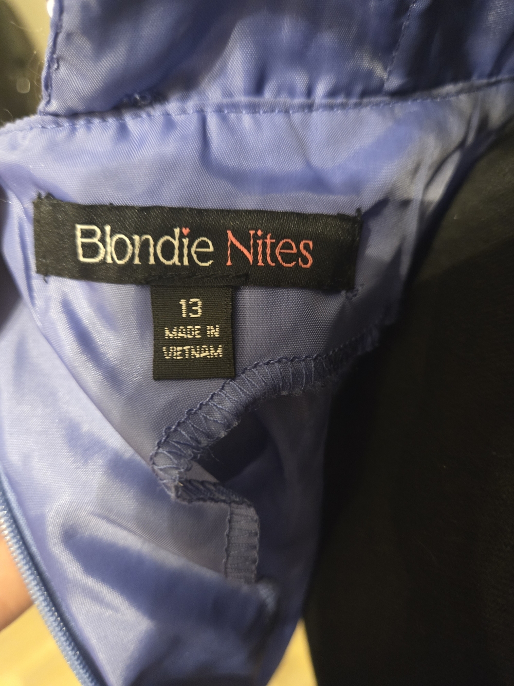 Blondie Nites Purple Dress with Glitter Trim - Picture 4 of 4